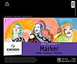 Canson Artist Series Pro Layout Marker Pad, 14” x 17”, Fold-Over Cover, 50 Sheets (100511049), 14' x 17', White