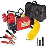 GSPSCN Portable 12V Air Compressor Pump, 150PSI Red Tire Inflator, Heavy Duty Auto Air Pump,for Car, Truck, RV, ATV, Bike,Balls,Lawn Mower and Other Inflatables
