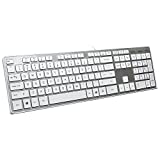 BFRIENDit Wired USB Keyboard with Cover, Comfortable Quiet Chocolate Keys, Durable Ultra-Slim Wired Computer Keyboard for PC, Windows 10/8 / 7 / Vista, KB1430 - Sliver