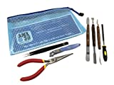 AMX3D 8 Piece 3D Print Clean-Up Kit with Case - Lendable, Loanable Specialty 3D Print Clean Up Tools Designed for Libraries, Schools and Makerspaces - 1 Kit
