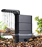 hygger 150GPH Turtle Filter with 2 Sponges & Bio Ball, 3-in-1 Water Circulation Draining Bio Filtration Amphibian Tank Filter 20 to 50 Gallon for Reptile Frog