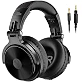 OneOdio Bluetooth Over Ear Headphones, 110 Hrs Wireless/Wired Stereo Sound Foldable Headsets with Deep Bass 50mm Neodymium Drivers for PC/Phone/Tablet - Studio Wireless Pro C, Black