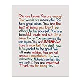 'You Are Enough-Loved-Important'- Inspirational Wall Art Print- 8 x 10' Ready to Frame. Motivational Wall Art-Home Décor- Office Décor. Perfect For Building Confidence in Children, Friends & Graduates