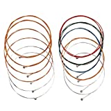 Vancool Novice Guitar Strings Set for Beginner Learner Practice+Acoustic Guitar Strings Set(Both Set of 6)