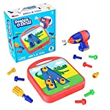 Educational Insights Design & Drill ABCs & 123s, 90 Pieces with Electric Drill Toy, Preschool & Toddler STEM Toy, Gift for Boys & Girls, Ages 3+