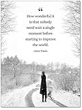 Anne Frank Improve the World Quote Print. Fine Art Paper, Laminated, or Framed. Multiple Sizes for Home, Office, or School