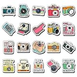 GOLEEX 20 Pack Pcs Waterproof Vinyl Photographer Photography Sticker Items for Shooting Accessories Birthday Gifts Stickers Camera Lens Themed Graphics Snap Take Decals Decoration