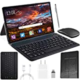 2 in 1 Tablet 10.1 Inch, Android 10 Tablet,4G Phone Tablet with Dual Sim Card Slot,64GB ROM 128GB Expand,2.4G &5G WiFi Tablet, GPS, 8000mAh,Dual Camera,Tablet with Keyboard Wireless Mouse Stylus
