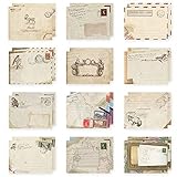 EORTA 60 Pieces Mini Paper Envelopes Small Retro Envelop Mailers Vintage European Style Stationery Greeting/Invitation Tools for Kids Children Students Art Craft DIY, 3.7' X 2.8'