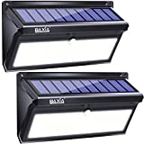 BAXIA TECHNOLOGY Solar Lights Outdoor Waterproof, 100 LED Solar Motion Sensor Lights with Wide Angle Super Bright Security Solar Wall Lights for Garden, Fence, Front Door, Yard, [2 Pack]