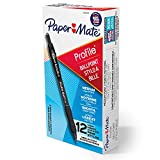 Paper Mate Ballpoint Pens, Profile Retractable Pens, Medium Point (1.0mm), Black, 12 Count