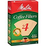 Melitta Super Premium No. 4 Coffee Paper Filter, Natural Brown, 100 Count
