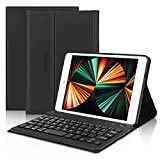 iPad Mini Keyboard Case for iPad Mini 5/ Mini 4/Mini 3/Mini 2 & 1, Wireless Bluetooth Keyboard with Case, Folio Smart Leather Protective Cover, Thin & Light Weight Black