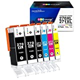 GPC Image Compatible Ink Cartridge Replacement for Canon 270 271 PGI-270XL CLI-271XL to use with PIXMA MG6820 TS9020 MG5720 MG6821 MG7720 Printer Tray (2 PGBK,1 Black,1 Cyan,1 Magenta,1 Yellow)