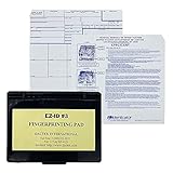 Fingerprint Kit Set - Dactek EZ ID3 Fingerprint Ink Pad With ATF Fingerprint Cards - 20 FBI FD-258 Fingerprint Cards - Office Supplies Set - Fingerprint Kits Law Enforcement -Ink Pad for Fingerprints