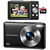 Digital Camera, FHD 1080P Digital Camera for Kids Video Camera with 32GB SD Card 16X Digital Zoom, Compact Point and Shoot Camera Portable Small Camera for Teens Students Boys Girls Seniors(Black)