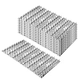 10 PCS 8' x 4' Pronged Truss Plate Flat Mending Plates Repair Tie Plate Bracket, Steel Surface Galvanizing Finished, Nail Teeth Height 7mm, Thickness 1mm, for Roofing Trusses Wood Timber Connectors
