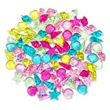 LYFJXX 92pcs/Set 4 Styles Acrylic Seashells Conch Starfish Assorted Color for Table Scatters Beach Theme Sea Shells Party Decoration Crafts