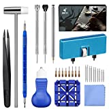 JOREST Watch Repair Kit, for Watch Battery Replacement & Watch Band Adjustment & Watch Cleaning, Watch Wrench Back Remover, Watch Case Opener, Watch Screwdriver, Watch Link Removal Tool