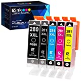 E-Z Ink (TM) Compatible Ink Cartridge Replacement for Canon PGI-280XXL CLI-281XXL 280 XXL 281 XXL Compatible with PIXMA TR7520 TR8520 TS6120 TS6220 TS8120 TS8220 TS9120 TS9520 TS6320 TS9521C (5 Pack)