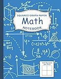 Graph Paper Math Squared Notebook: Graph Paper For Kids Large 1/2 Inch Squares (Graph Paper Notebook 1/2 Inch Squares)