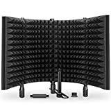 Aokeo Studio Recording Microphone Isolation Shield, Pop Filter.High density absorbent foam is used to filter vocal. Suitable for blue yeti and any condenser microphone recording equipment