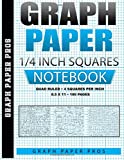 Graph Paper 1/4 Inch Squares: Quad Ruled / 4 Squares Per Inch / Blank Graphing Paper Notebook / Large 8.5 x 11 / Soft Cover Bound Composition Book