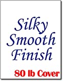 Silky Smooth White Cardstock for Inkjet & Laser Printers (8 1/2' x 11') - Heavyweight 80lb Cover (50 Sheets)