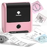 Label Printer-Phomemo M200 Label Printer Machine with Tape,2022 Upgrade 3 Inch 80mm Series M110 Label Maker,WiFi Bluetooth Thermal Label Printer,Phone Pad Computer Support,for Android iOS System- Pink