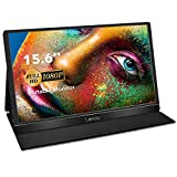 Portable Monitor - Lepow 15.6 Inch Full HD 1080P USB Type-C Computer Display IPS Eye Care Screen with HDMI Type C Speakers for Laptop PC PS4 Xbox Phone Included Smart Cover & Screen Protector Black
