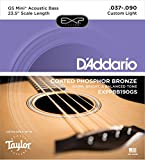 D'Addario EXPPBB190GS Phosphor Bronze Coated Acoustic Bass Strings, Taylor GS Mini Scale, 37'-90'