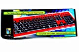 Fast Finger Computer Keyboard for The Hunt & Peck One Hand Typist, ABC or Qwert Soft Keys with Programmed Functions and Wired USB Connection. Excellent Beginner Keyboard for Kids and Adults.