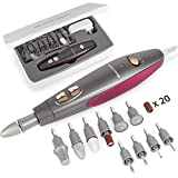 BEAUTURAL Professional Manicure and Pedicure Kit, 10-Piece Attachments and 20 Sanding Bands for Hand/Foot Nail Care, Powerful Nail Drill Kit [Upgraded Version]
