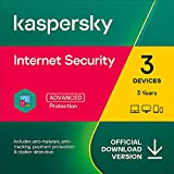 Kaspersky Internet Security 2022 | 3 Devices | 3 Years | PC/Mac/Android | Online Code