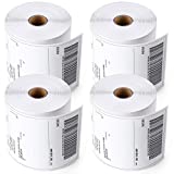 4 Rolls 4x6 Direct Thermal Shipping Labels, 1000 Labels (250 Labels per Roll), 1' Core, Perforated, White Mailing Postage Shipping Label Compatible with Zebra 2844 ZP-450 ZP-500 ZP-505