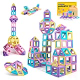Magnetic Blocks Basic Set (28 Pieces+Number Kits), STEM Toys for 2 3 4 5 6 Year Old Girls Boys, Magnetic Tiles, Educational Magnet Toys for Toddlers 3-5, 4-8, Building Blocks for Kids Ages 2+ Gift