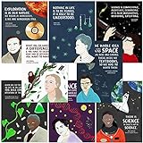 STEM Scientists and Mathematicians Inspirational Quote 8 Poster Set. Fine Art Paper, Laminated, or Framed. Multiple Sizes Available for Home, Office, or School.