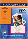 PPD Inkjet Large Matte Photo Quality Printable Greeting Cards LTR 8.5x11' folding to 5.5 x 8.5' 53lbs 210gsm 9mil With Envelopes x 50 Sheets (PPD049-50-Env)