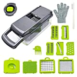 T-GOGO Pro Vegetable Chopper:10-in-1 Mandoline Slicer,Onion Chopper Slicer Dicer,Egg Separator Slicer,Vegetable Chopper Cutter Slicer,Pro Food Chopper Cutter Dicer Slicer with Container for Kitchen