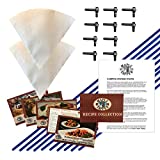 Maple Syrup Tree Tapping Kit – (10) Taps + (10) 3-Foot Drop Line Tubes + (2) 1- Quart Maple Sap Filter – Dark Blue Premium Food Grade Tubing - Instructions, Recipe Cards