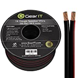 16AWG Speaker Wire, GearIT Pro Series 16 Gauge Speaker Wire Cable (200 Feet / 60.96 Meters) Great Use for Home Theater Speakers and Car Speakers, Black