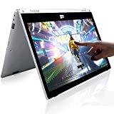 2 in 1 Laptop, 11.6 inch Laptop Computer, 4GB RAM, 128GB SSD Storage, 360 Degree Convertible Tablet Intel N4120 Processor, Webcam, WiFi, Type-C, Silver