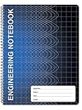 BookFactory Computation Engineering Notebook - 100 Pages (9 1/4' X 11 3/4') - Scientific Grid Pages, Durable Translucent Cover, Wire-O Binding (COMP-100-CWG-A-(Engineering))