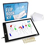 Flip Book Kit with Light Pad - A4 LED Light Box for Drawing and Tracing & 360 Sheets Animation Paper for Flip Books, A4 Flipbook Kit: Led LightBox/Light Tablet for Tracing, Flip Book Paper with Holes