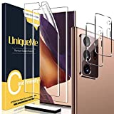 [2+2 Pack] UniqueMe Compatible with Samsung Galaxy Note 20 Ultra 6.9 inch Soft TPU Screen Protector 【Not Glass】and Camera Lens Protector,HD Clarity [Case Friendly][Bubble Free] [Anti-slip tool]