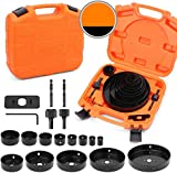 HORUSDY Hole Saw Set, Hole Saw Kit with Saw Blades 6'(152mm) -3/4' (19mm), Ideal for Soft Wood, PVC Board and More
