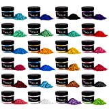 Rolio Mica Powder Epoxy Resin Pigment - Art Set for Resin Epoxy - for Soap Making, Nail Polish Set, Lip Gloss Set, Eye Shadow, Bath Bomb, Slime & Candle Jars - 10g, 24 Jars