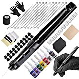 HAWINK Hand Poke a Stick Tattoo Kit DIY Tattoo Tool Kit Kit with 7 Ink 20 PCS Needles GK-HW803TN01-1
