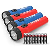 Eveready LED Flashlight, Bright Flashlights for Emergencies and Camping Gear, Flash Light with AA Batteries Included, Pack of 4