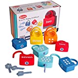 Dinhon Kids Learning Locks with Keys Numbers Matching & Counting Montessori Educational Toys for Ages 3 yrs+ Boys and Girls Preschool Games Gifts